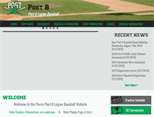 Tablet Screenshot of post8baseball.com